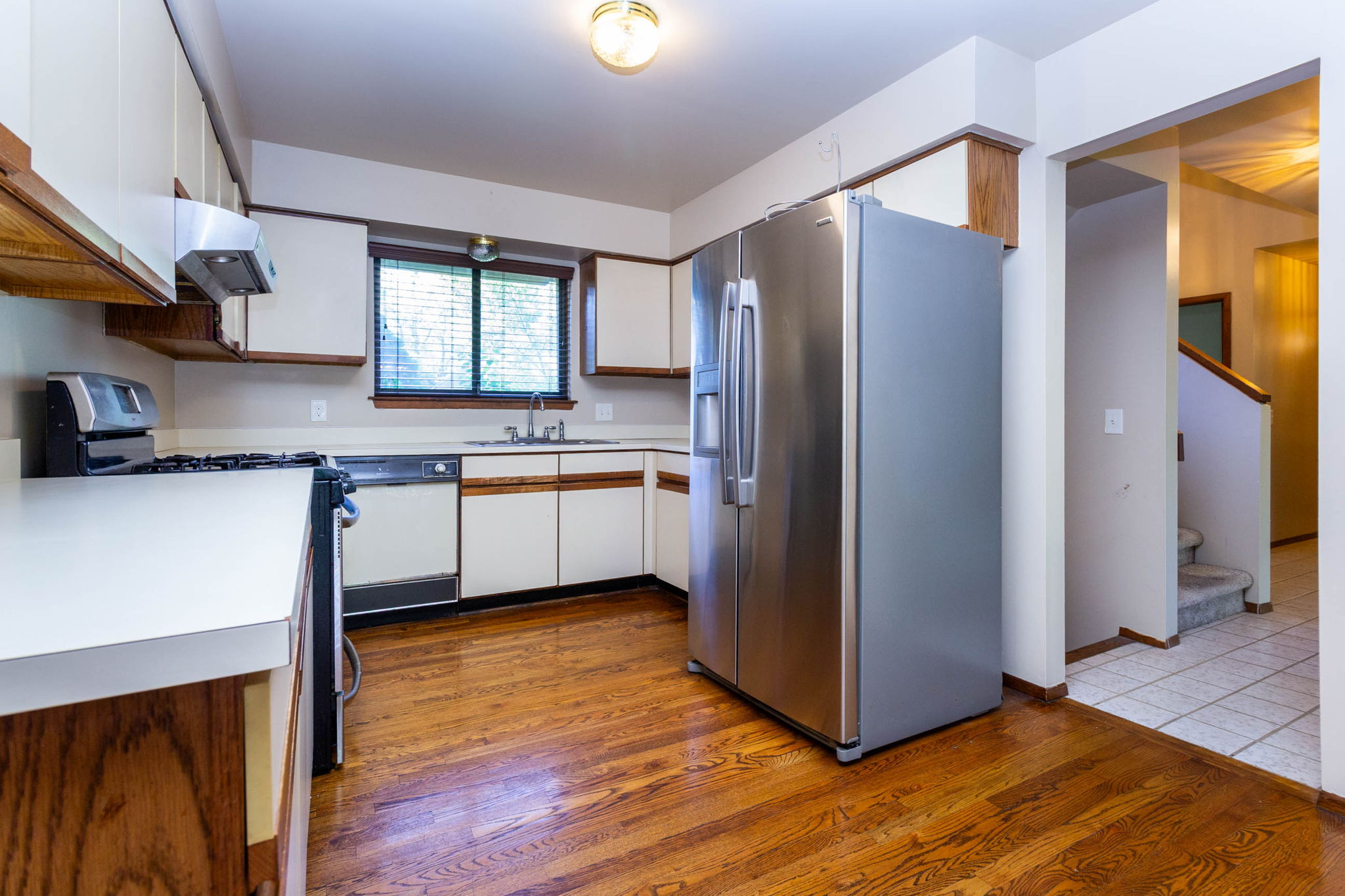 Kitchen, view toward hallway