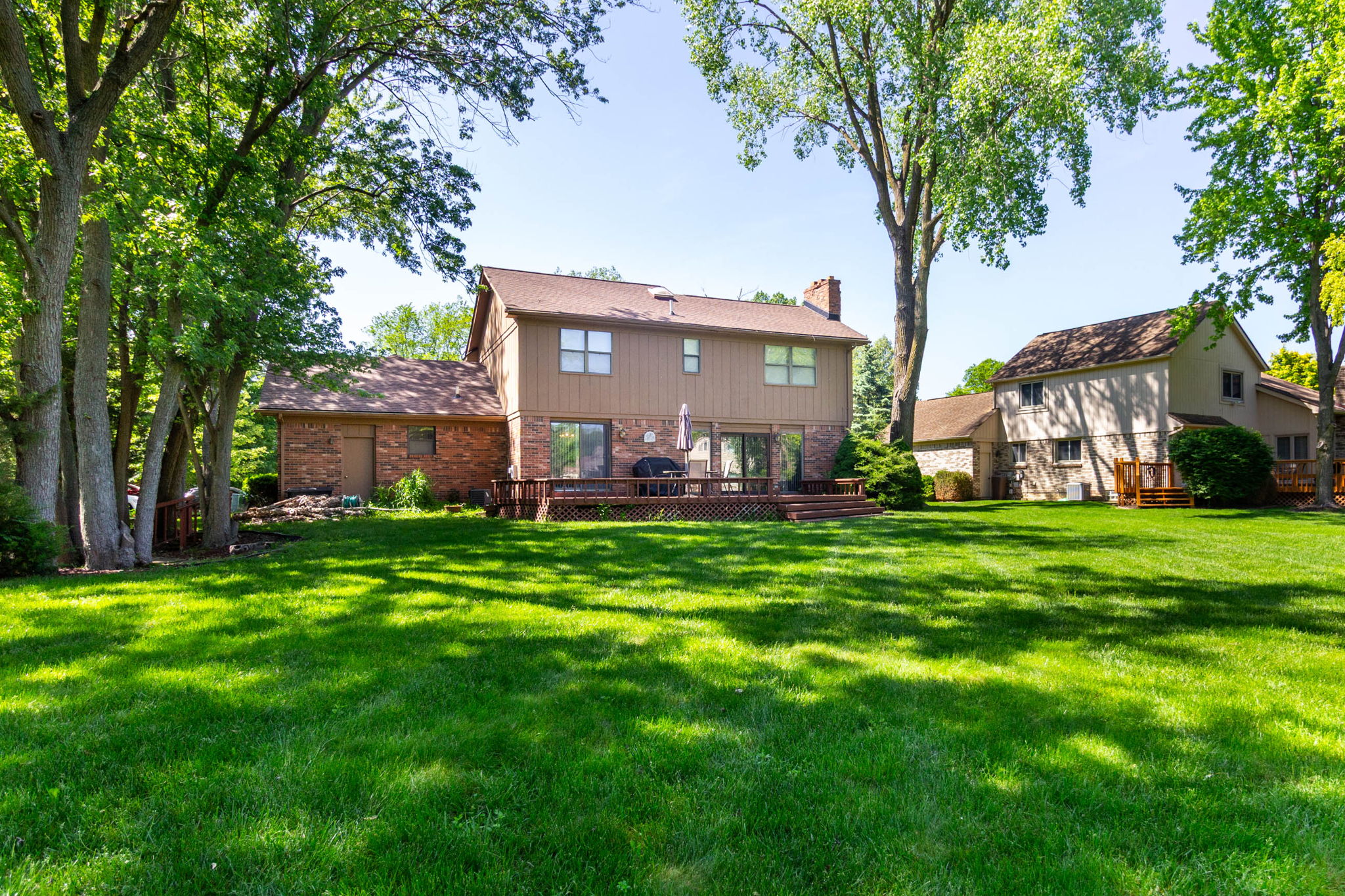 Rear of the home, wide view